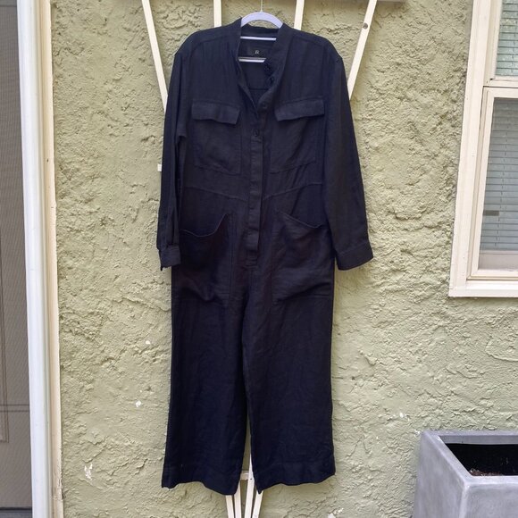 BANANA REPUBLIC Lisa Linen Wide Leg Jumpsuit - SMALL - Picture 5 of 10